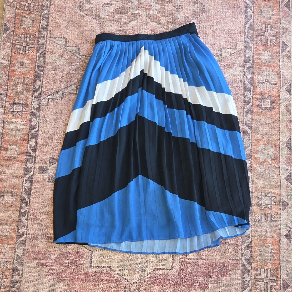 Banana Republic Blue and Black A-Line Skirt